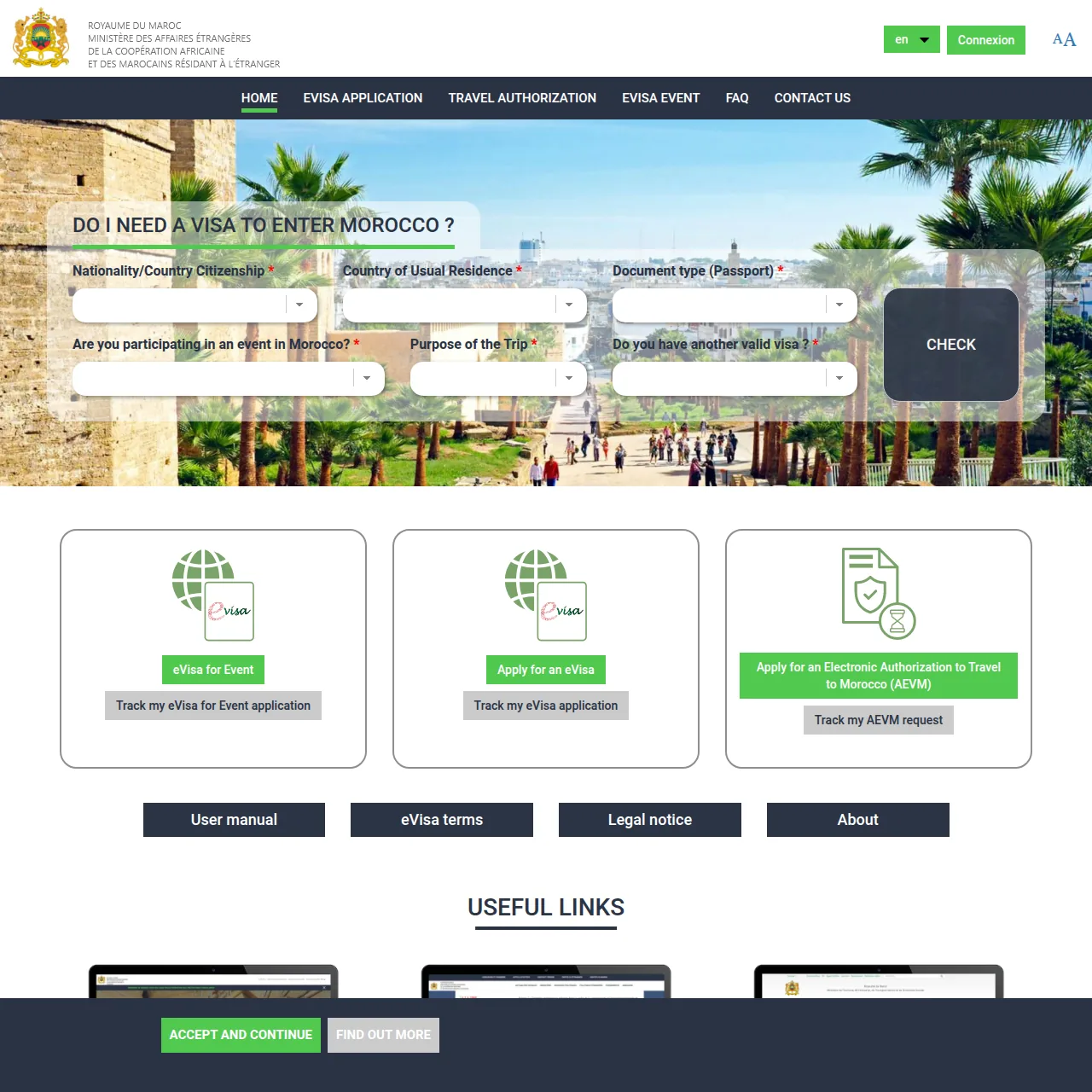 e-services.ma lists the main public portals useful to citizens, Moroccans residing abroad (MRE), self-employed entrepreneurs and SMEs. Visit our website!