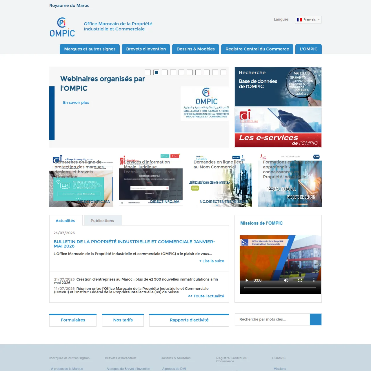 e-services.ma lists the main public portals useful to citizens, Moroccans residing abroad (MRE), self-employed entrepreneurs and SMEs. Visit our website!